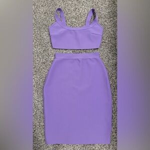 Lilac Bandage Skirt Set